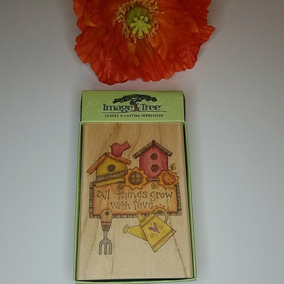 Image tree Other - All Things Grow With Love Wooden Stamper Craft